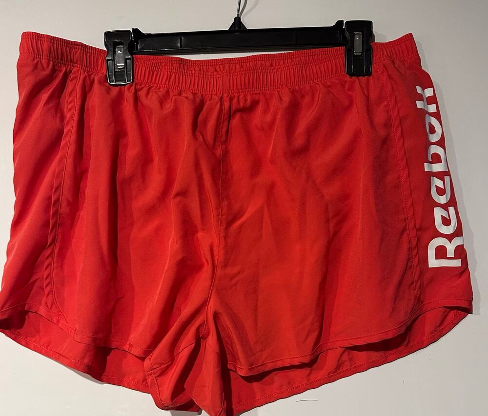 Reebok Women's Retro Winners Shorts Size XLarge Orange running athletic hiking